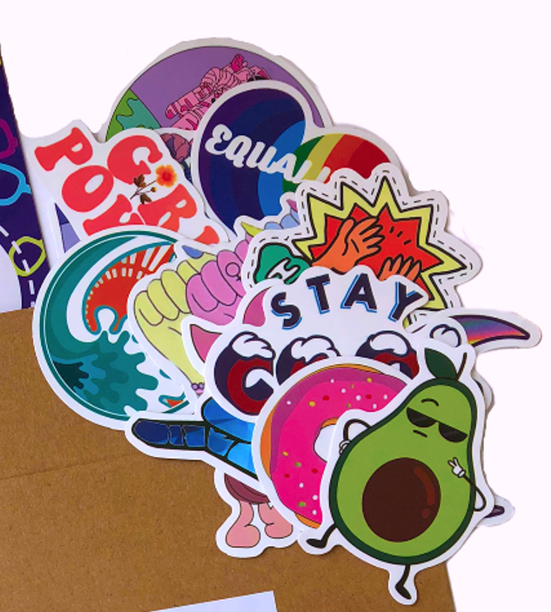 Bulk Vinyl Stickers - Family Friendly & Popular Designs: 200 pieces