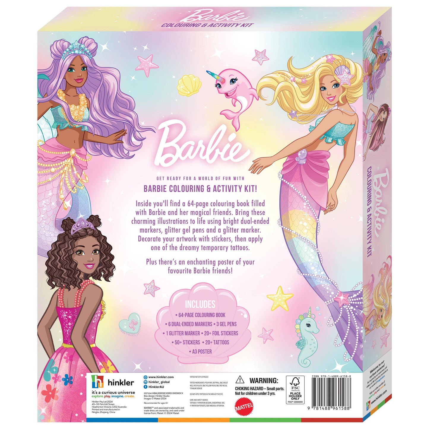 Super Kaleidoscope Barbie Colouring & Activity Kit