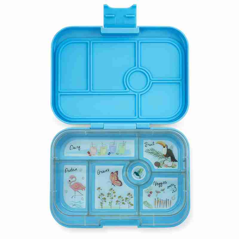 Yumbox Original 6 Compartment Bento Box: Serene Aqua - Paris Tray