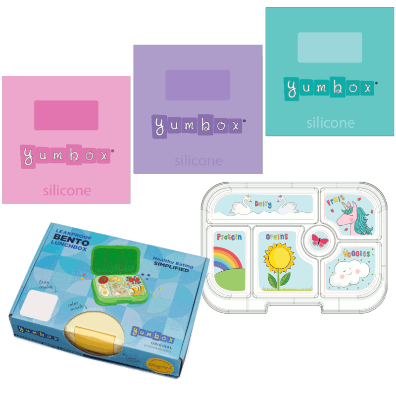 Yumbox Original 6 Compartment Bento Box: Serene Aqua - Paris Tray