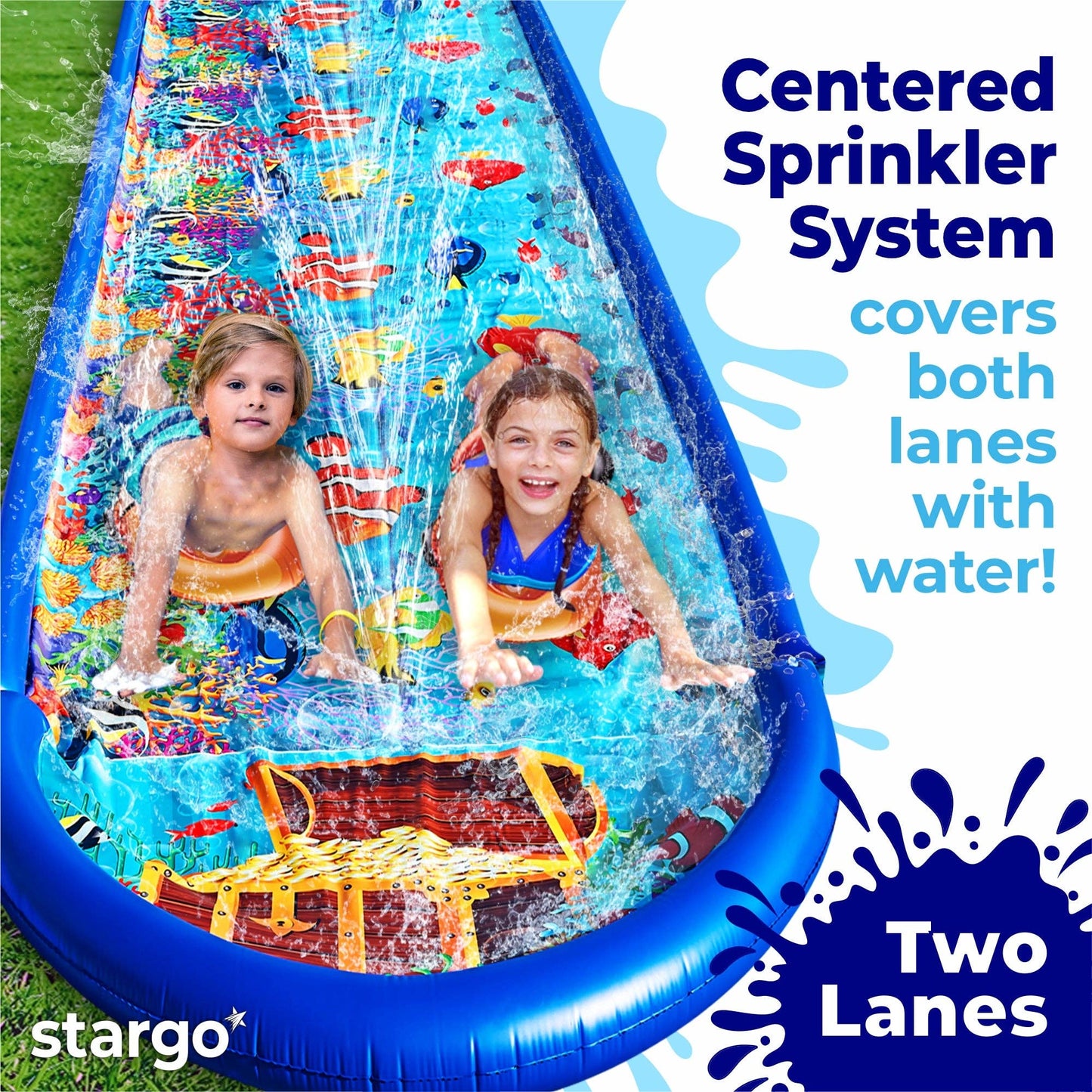 18- Feet Coral Theme Water Slide (5.5 Meters)