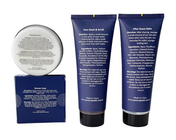 Men's Republic Grooming Kit - 4pc Shave and Cleanse