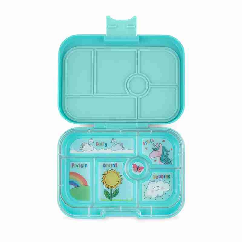 Yumbox Original 6 Compartment Bento Box: Serene Aqua - Paris Tray