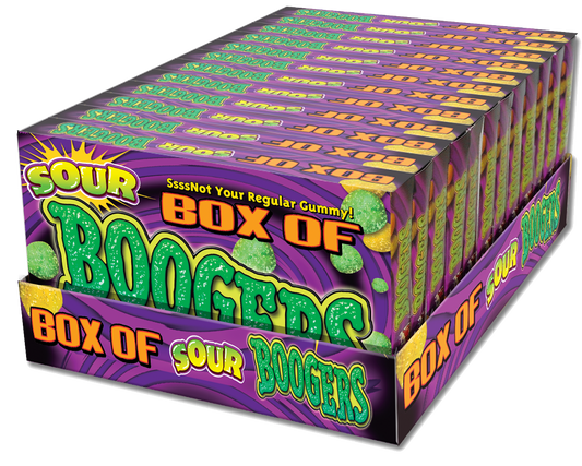 Box of Sour Boogers, Gross Gummy Candy!