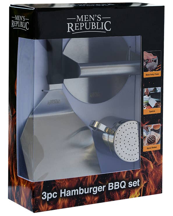 Men's Republic Hamburger BBQ set - 3pcs