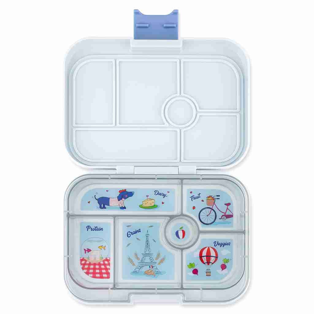 Yumbox Original 6 Compartment Bento Box: Serene Aqua - Paris Tray